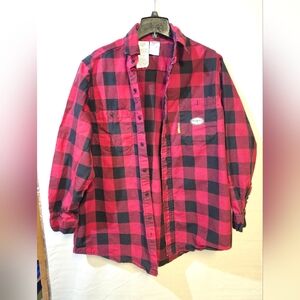 Rasco Flame Retardant Red and Black Plaid Men's Work Shirt
